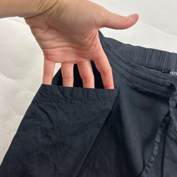 Athleta Black Linen Blend Paradise Relaxed Straight Leg Cargo Pant XS - Picture 4 of 8